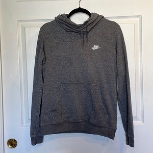 Nike funnel neck / cowl neck sweatshirt, grey women’s medium (M)